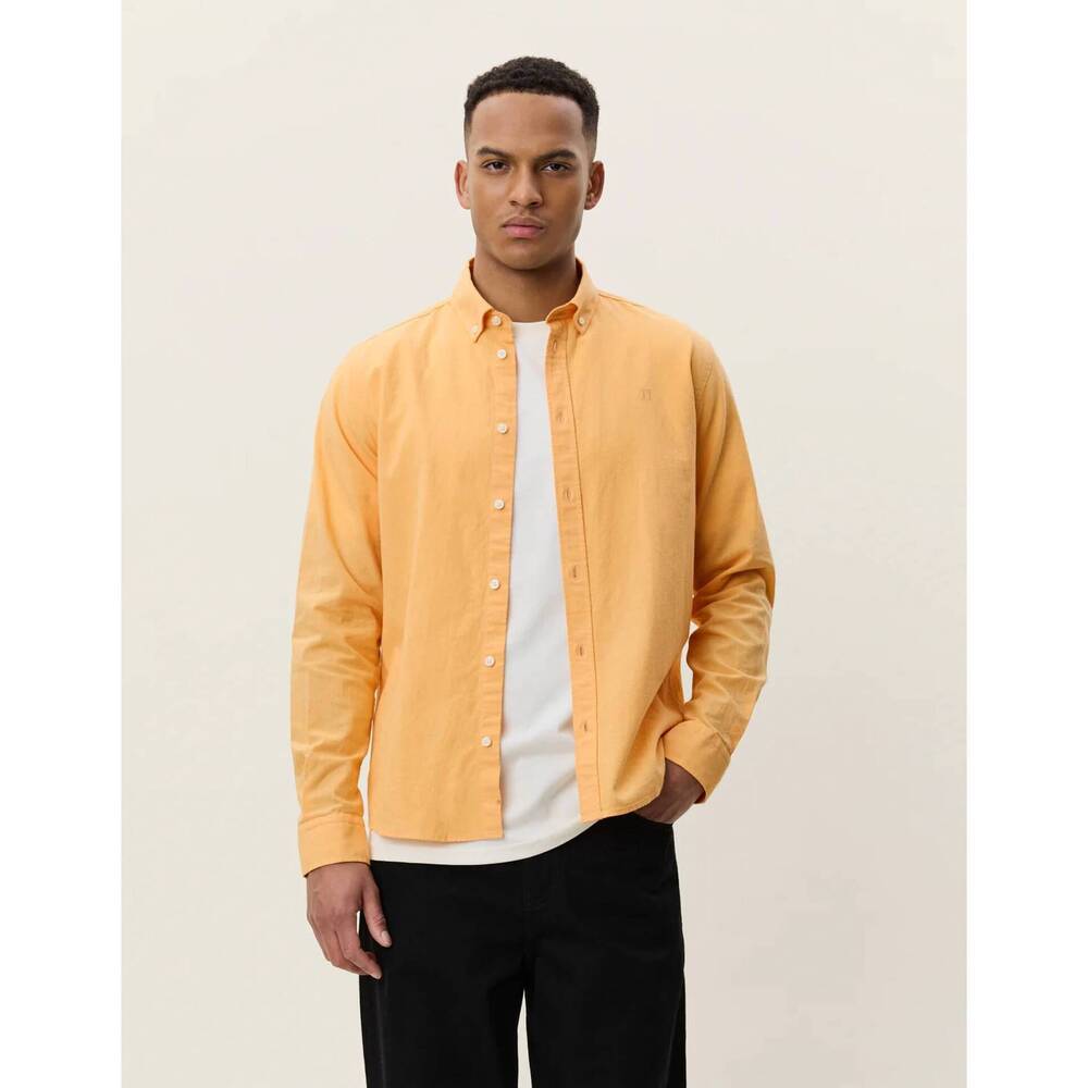 NEW LES DEUX cotton linen shirt in apricot